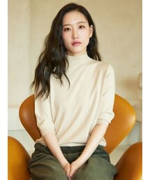 AYIHOLIC CASHMERE（アイホリックカシミア）の「モックネック半袖アンサンブルカーディガンセット #2カラー（カーディガン/ボレロ）」