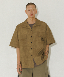 BURNING CAPONE（バーニングカポネ）の「BCピグメントワークハーフシャツ ベージュ（シャツ/ブラウス）」