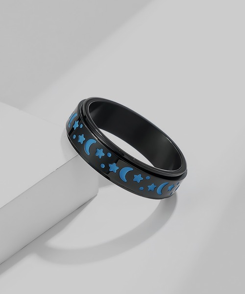 SBG(エスビー)の「SBG スピニング ルミナスリング(リング・メンズ・シルバー/ブラック・16号/18号/21号)」の1枚目の写真