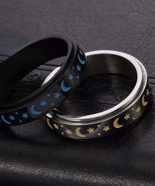 SBG(エスビー)の「SBG スピニング ルミナスリング(リング・メンズ・シルバー/ブラック・16号/18号/21号)」の4枚目の写真