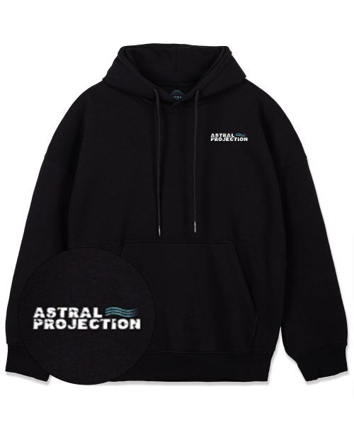 ASTRAL PROJECTION(アストラルプロジェクション)の「アミレタリングオーバーサイズワイドショルダーフードパーカー_ブラック(パーカー・メンズ・その他・MEDIUM/X-LARGE/XX-LARGE/LARGE)」の2枚目の写真