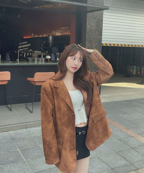 TILL I DIE（ティルアイダイ）の「All brush suede jacket_Brown（その他アウター・レディース・ブラウン・FREE）」の4枚目の写真