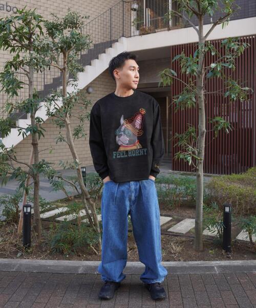 BEAVER(ビーバー)の「B omnivore/ビーオムニボー SUEDE DOG L/S PO(Tシャツ/カットソー・メンズ・ブラック・M/L)」の11枚目の写真