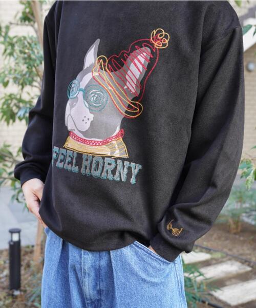 BEAVER(ビーバー)の「B omnivore/ビーオムニボー SUEDE DOG L/S PO(Tシャツ/カットソー・メンズ・ブラック・M/L)」の12枚目の写真