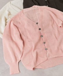 Spick & Span | コットンリネンギマ天竺カーディガン(カーディガン/ボレロ)