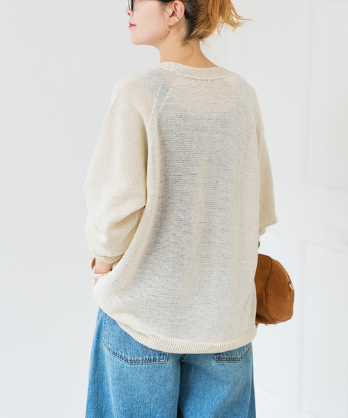 Spick & Span（スピックアンドスパン）の「コットンリネンギマ天竺カーディガン（カーディガン/ボレロ・レディース・ピンク系その他/ブラウン/ホワイト・FREE）」の19枚目の写真