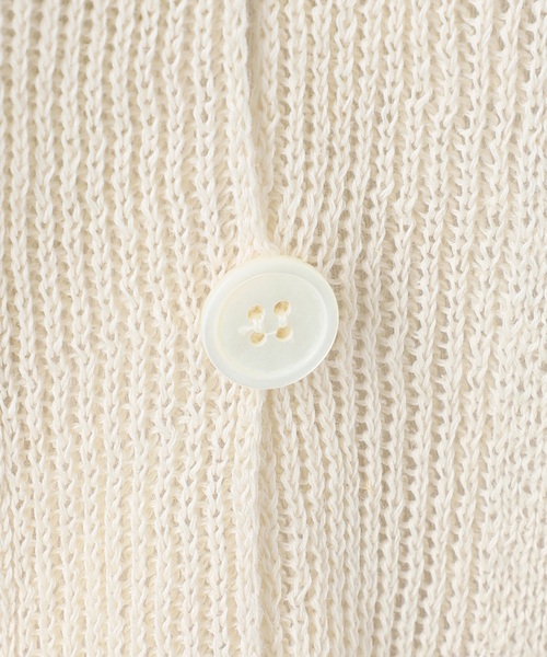 Spick & Span（スピックアンドスパン）の「コットンリネンギマ天竺カーディガン（カーディガン/ボレロ・レディース・ピンク系その他/ブラウン/ホワイト・FREE）」の5枚目の写真