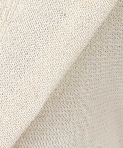 Spick & Span（スピックアンドスパン）の「コットンリネンギマ天竺カーディガン（カーディガン/ボレロ・レディース・ピンク系その他/ブラウン/ホワイト・FREE）」の6枚目の写真