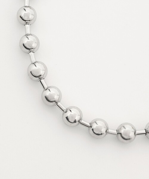 CITEN(シテン)の「<CITEN>ステンレスビッグボールチェーンネックレス(ネックレス・レディース・シルバー・FREE)」の4枚目の写真