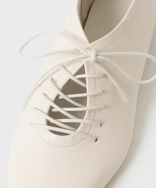 SENSE OF PLACE by URBAN RESEARCH（センスオブプレイスバイアーバンリサーチ）の「『抗菌』ギャザーレースアップシューズ（その他シューズ・レディース・ベージュ/ブラック/アイボリー・MEDIUM/SMALL/LARGE）」の9枚目の写真
