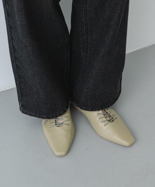 SENSE OF PLACE by URBAN RESEARCH（センスオブプレイスバイアーバンリサーチ）の「『抗菌』ギャザーレースアップシューズ（その他シューズ・レディース・ベージュ/ブラック/アイボリー・MEDIUM/SMALL/LARGE）」の18枚目の写真