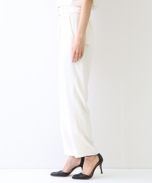 qualite（カリテ）の「二重織りナチュラルストレッチパンツ（その他パンツ・レディース・ネイビー/オフホワイト・0/2/1）」の4枚目の写真