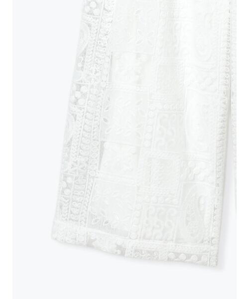 Te chichi（テチチ）の「【Atelier ChouChou】パネルレース刺繍タックワイドパンツ(セットアップ可)（その他パンツ・レディース・オフホワイト・F）」の5枚目の写真