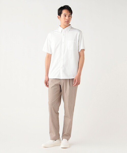 BEAMS HEART(ビームスハート)の「【7/9値下げ】36ゲージ ハニカム ボタンダウン シャツ 26SS(抗菌防臭加工・吸水速乾・クールビズ)(シャツ/ブラウス・メンズ・その他/ホワイト/ネイビー・SMALL/X-LARGE/MEDIUM/LARGE)」の5枚目の写真