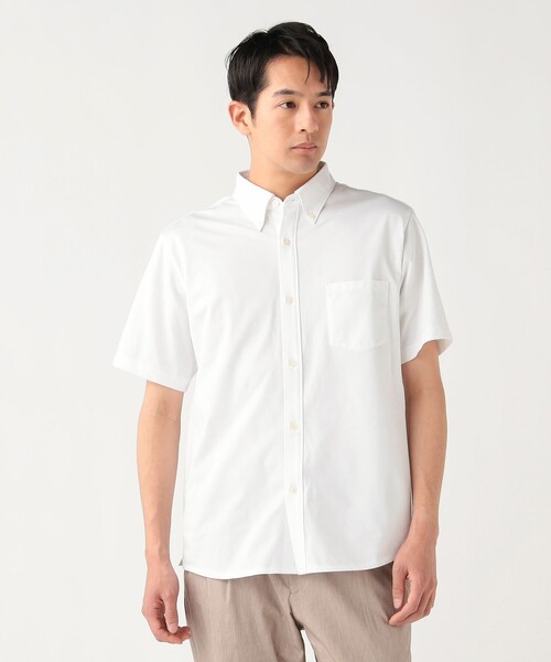 BEAMS HEART(ビームスハート)の「【7/9値下げ】36ゲージ ハニカム ボタンダウン シャツ 26SS(抗菌防臭加工・吸水速乾・クールビズ)(シャツ/ブラウス・メンズ・その他/ホワイト/ネイビー・SMALL/X-LARGE/MEDIUM/LARGE)」の6枚目の写真