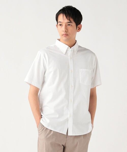 BEAMS HEART(ビームスハート)の「【7/9値下げ】36ゲージ ハニカム ボタンダウン シャツ 26SS(抗菌防臭加工・吸水速乾・クールビズ)(シャツ/ブラウス・メンズ・その他/ホワイト/ネイビー・SMALL/X-LARGE/MEDIUM/LARGE)」の7枚目の写真