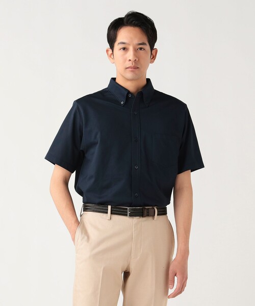 BEAMS HEART(ビームスハート)の「【7/9値下げ】36ゲージ ハニカム ボタンダウン シャツ 26SS(抗菌防臭加工・吸水速乾・クールビズ)(シャツ/ブラウス・メンズ・その他/ホワイト/ネイビー・SMALL/X-LARGE/MEDIUM/LARGE)」の9枚目の写真