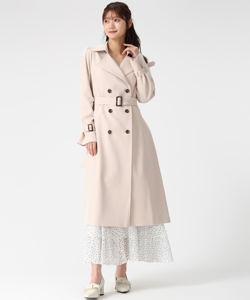 2026春夏新作 サイドプリーツベーシックトレンチコート（トレンチ
