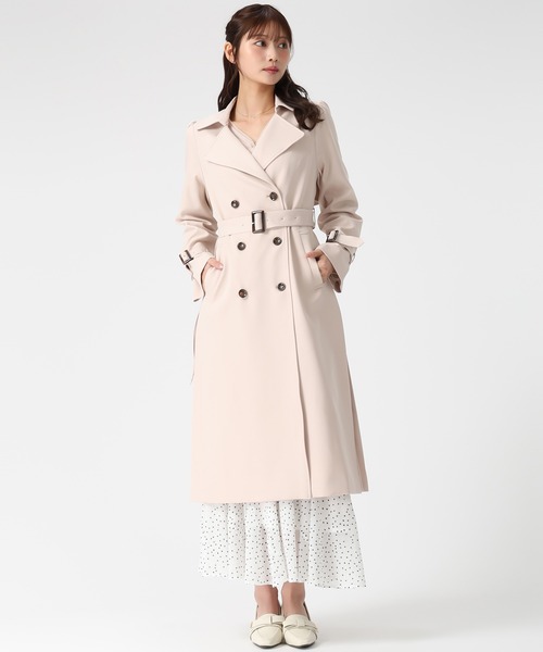 MISCH MASCH（ミッシュマッシュ）の「2026春夏新作 サイドプリーツベーシックトレンチコート（トレンチコート・レディース・ピンク/ベージュ/ネイビー・M/S）」の5枚目の写真