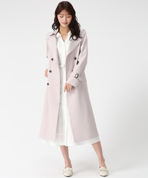 MISCH MASCH（ミッシュマッシュ）の「2026春夏新作 サイドプリーツベーシックトレンチコート（トレンチコート・レディース・ピンク/ベージュ/ネイビー・M/S）」の7枚目の写真