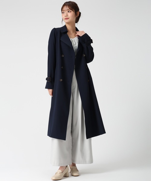 2026春夏新作 サイドプリーツベーシックトレンチコート（トレンチ