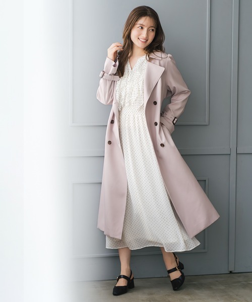 MISCH MASCH（ミッシュマッシュ）の「2026春夏新作 サイドプリーツベーシックトレンチコート（トレンチコート・レディース・ピンク/ベージュ/ネイビー・M/S）」の16枚目の写真