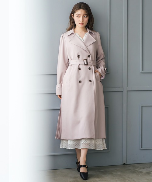 MISCH MASCH（ミッシュマッシュ）の「2026春夏新作 サイドプリーツベーシックトレンチコート（トレンチコート・レディース・ピンク/ベージュ/ネイビー・M/S）」の19枚目の写真
