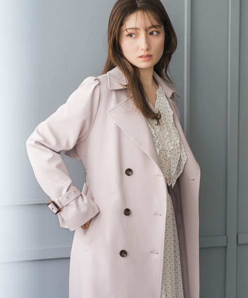 MISCH MASCH（ミッシュマッシュ）の「2026春夏新作 サイドプリーツベーシックトレンチコート（トレンチコート・レディース・ピンク/ベージュ/ネイビー・M/S）」の22枚目の写真