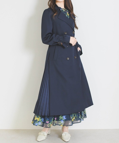 新品◎ミッシュマッシュ　サイドプリーツトレンチコート MISCH MASCH（ミッシュマッシュ）の「サイドプリーツトレンチコート