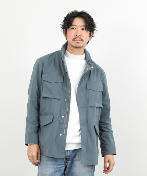 NOLLEY’S(ノーリーズ)の「【ダントツ撥水】ウォッシャブル M65タイプフードブルゾン 26SS(ブルゾン・メンズ・ネイビー/グレイッシュブルー/ベージュ・L/M/S/XL)」の7枚目の写真