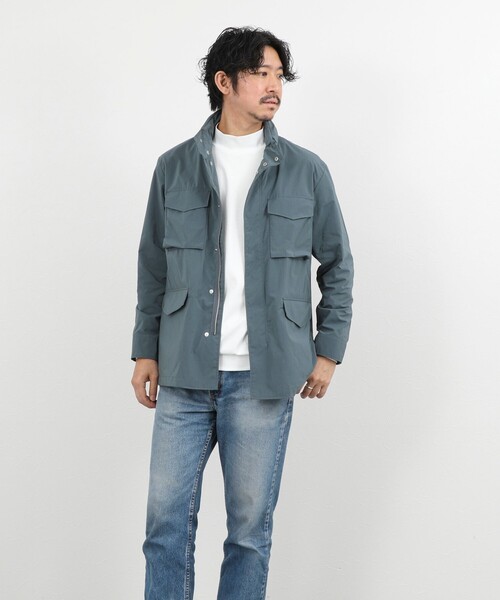 NOLLEY’S(ノーリーズ)の「【ダントツ撥水】ウォッシャブル M65タイプフードブルゾン 26SS(ブルゾン・メンズ・ネイビー/グレイッシュブルー/ベージュ・L/M/S/XL)」の10枚目の写真
