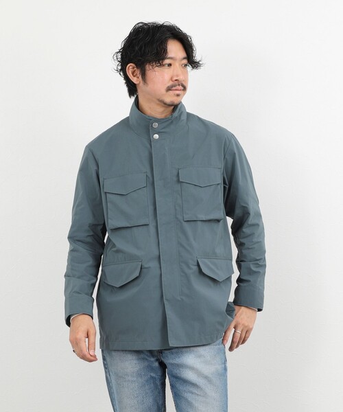 NOLLEY’S(ノーリーズ)の「【ダントツ撥水】ウォッシャブル M65タイプフードブルゾン 26SS(ブルゾン・メンズ・ネイビー/グレイッシュブルー/ベージュ・L/M/S/XL)」の16枚目の写真