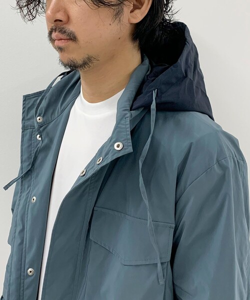 NOLLEY’S(ノーリーズ)の「【ダントツ撥水】ウォッシャブル M65タイプフードブルゾン 26SS(ブルゾン・メンズ・ネイビー/グレイッシュブルー/ベージュ・L/M/S/XL)」の18枚目の写真