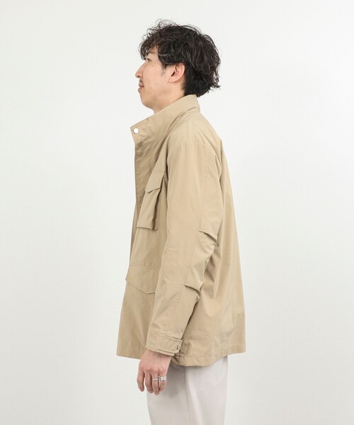 NOLLEY’S(ノーリーズ)の「【ダントツ撥水】M65タイプフードブルゾン 26SS / ウォッシャブル / パッカブル(ブルゾン・メンズ・ネイビー/グレイッシュブルー/ベージュ・L/M/S/XL)」の15枚目の写真