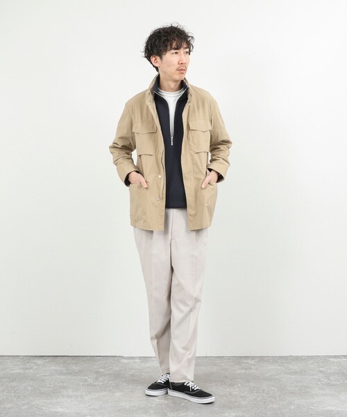 NOLLEY’S(ノーリーズ)の「【ダントツ撥水】M65タイプフードブルゾン 26SS / ウォッシャブル / パッカブル(ブルゾン・メンズ・ネイビー/グレイッシュブルー/ベージュ・L/M/S/XL)」の19枚目の写真