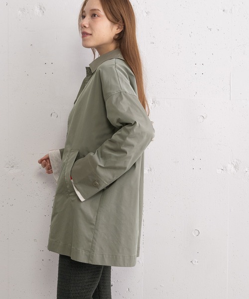 POU DOU DOU(プードゥドゥ)の「ミドル丈ステンカラーコート(その他アウター・レディース・ネイビー/ベージュ/カーキ・3)」の9枚目の写真