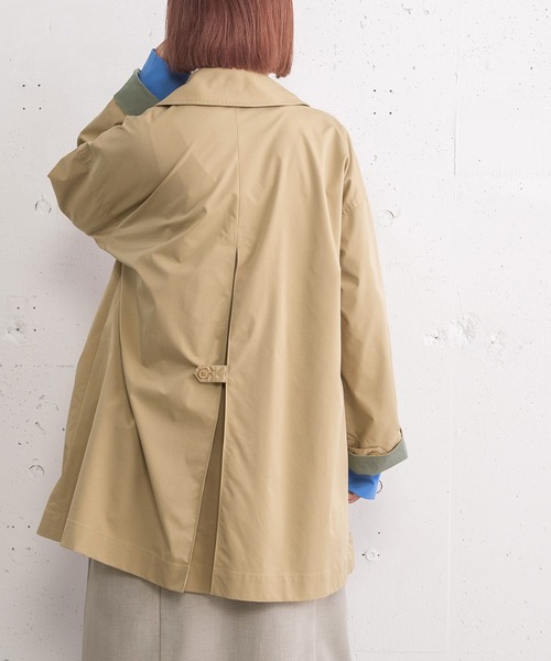 POU DOU DOU(プードゥドゥ)の「ミドル丈ステンカラーコート(その他アウター・レディース・ネイビー/ベージュ/カーキ・3)」の19枚目の写真