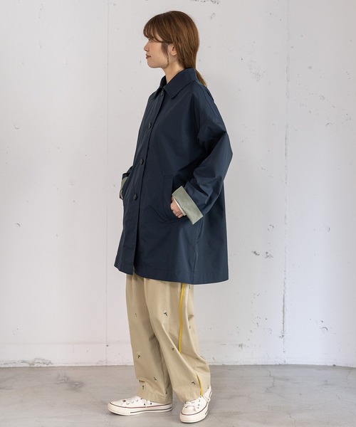 POU DOU DOU(プードゥドゥ)の「ミドル丈ステンカラーコート(その他アウター・レディース・ネイビー/ベージュ/カーキ・3)」の22枚目の写真