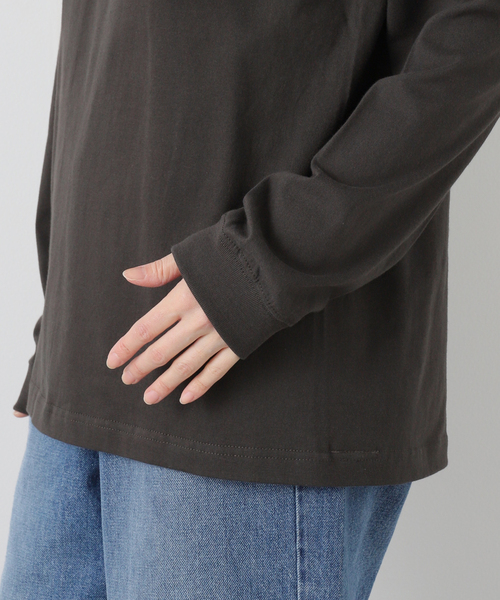 TOGA PULLA(トーガ プルラ)の「TOGA PULLA EMBROIDERY L/S TZ261-JK951:カットソー(Tシャツ/カットソー・レディース・パープル/チャコールグレー・LARGE/MEDIUM)」の10枚目の写真