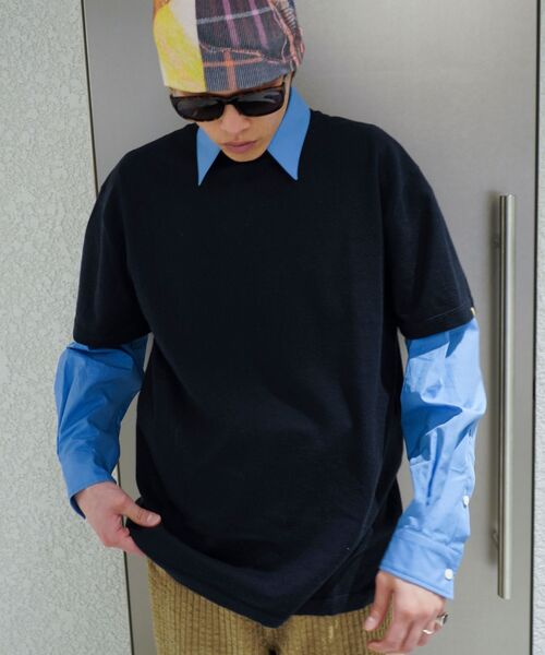 extreme cashmere(エクストリーム カシミヤ)の「EXTREME CASHMERE/エクストリーム カシミア n269 RIK(ニット/セーター・メンズ・カーキ/ブラック/ネイビー/グレー・FREE)」の17枚目の写真