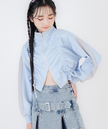 ANAP GiRL（アナップガール）の「前シャーリングジャージブルゾン（ブルゾン）」