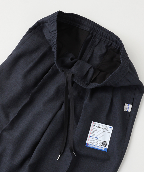 BAYCREW'S DEPO(ベイクルーズデポ)の「IN STRU(MEN-TAL) / インストルメンタル WOOLY SHARKSKIN EASY PANTS(スラックス・メンズ・ネイビー・44/46)」の6枚目の写真