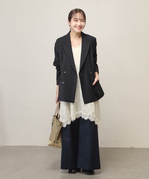 JOURNAL STANDARD(ジャーナルスタンダード)の「4B ダブルブレステッドジャケット(テーラードジャケット・レディース・ブラック/ネイビー・36/38)」の3枚目の写真