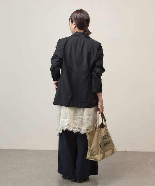 JOURNAL STANDARD(ジャーナルスタンダード)の「4B ダブルブレステッドジャケット(テーラードジャケット・レディース・ブラック/ネイビー・36/38)」の6枚目の写真