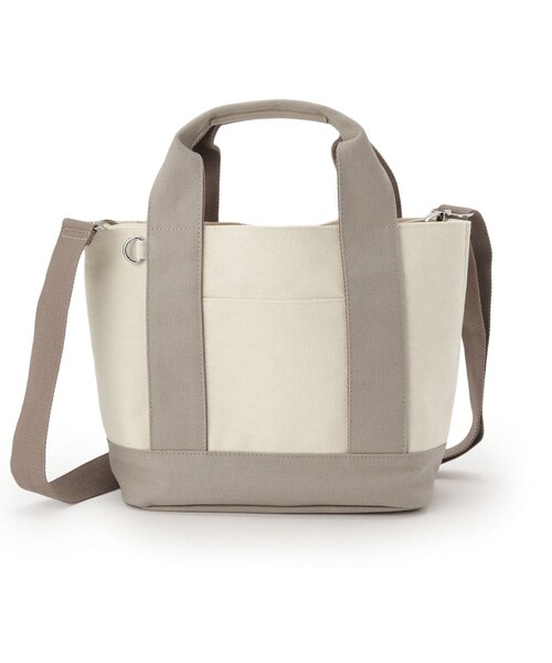 SHOO・LA・RUE（シューラルー）の「配色キャンバストートバッグ（トートバッグ・レディース・グレー系4/ブルー系4/ブラック系4・00）」の10枚目の写真