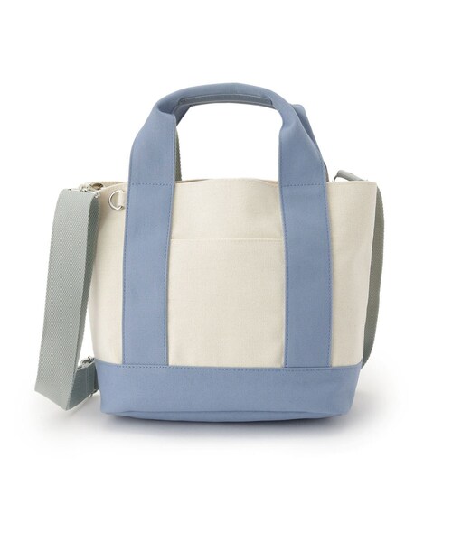 SHOO・LA・RUE（シューラルー）の「配色キャンバストートバッグ（トートバッグ・レディース・グレー系4/ブルー系4/ブラック系4・00）」の12枚目の写真
