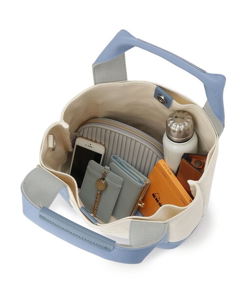 SHOO・LA・RUE（シューラルー）の「配色キャンバストートバッグ（トートバッグ・レディース・グレー系4/ブルー系4/ブラック系4・00）」の19枚目の写真