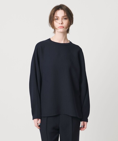 UNITED ARROWS & SONS by DAISUKE OBANA(ユナイテッドアローズアンドサンズバイダイスケオバナ)の「<D.O UNITED ARROWS BY DAISUKE OBANA for WOMEN>Ⅰ DLMN L/SL CREW 26SS/ロングスリーブTシャツ(Tシャツ/カットソー・レディース・ブラック/ネイビー/ホワイト/ダークグレー・M/S)」の4枚目の写真