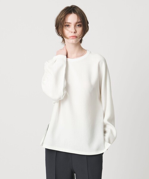 UNITED ARROWS & SONS by DAISUKE OBANA(ユナイテッドアローズアンドサンズバイダイスケオバナ)の「<D.O UNITED ARROWS BY DAISUKE OBANA for WOMEN>Ⅰ DLMN L/SL CREW 26SS/ロングスリーブTシャツ(Tシャツ/カットソー・レディース・ブラック/ネイビー/ホワイト/ダークグレー・M/S)」の1枚目の写真