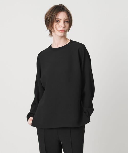 UNITED ARROWS & SONS by DAISUKE OBANA(ユナイテッドアローズアンドサンズバイダイスケオバナ)の「<D.O UNITED ARROWS BY DAISUKE OBANA for WOMEN>Ⅰ DLMN L/SL CREW 26SS/ロングスリーブTシャツ(Tシャツ/カットソー・レディース・ブラック/ネイビー/ホワイト/ダークグレー・M/S)」の2枚目の写真